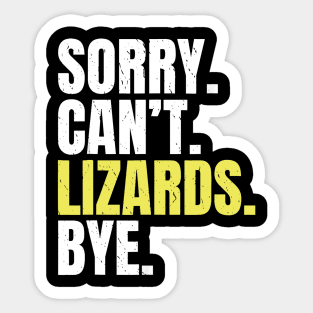 I just really like Lizards ok Reptile Keeper Sticker